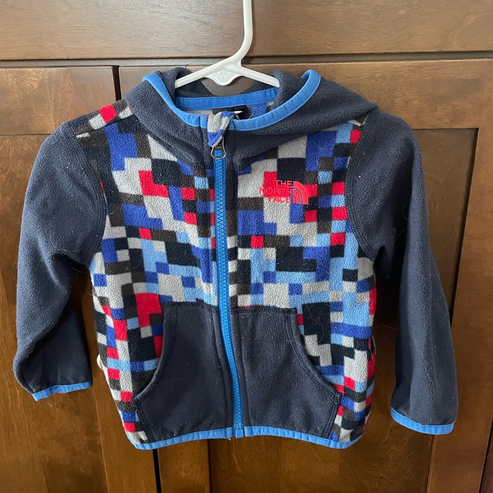 The North Face Baby/Infants' Glacier Full Zip Hoodie multi-check size 12-18 mo